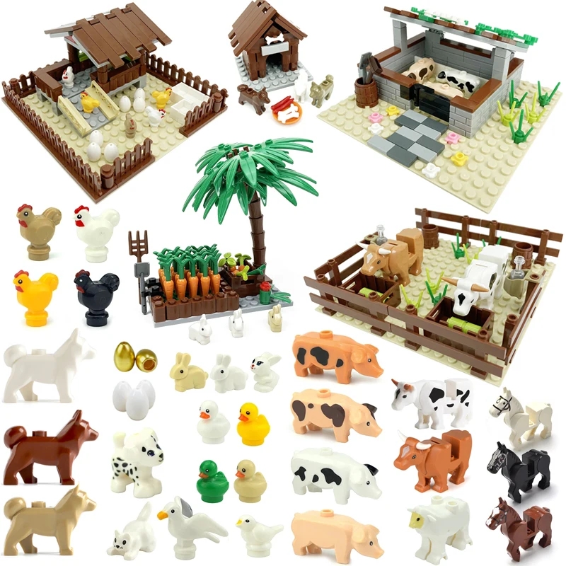 Science Olympiad - Farm MOC klocki części zwierząt pastwisko