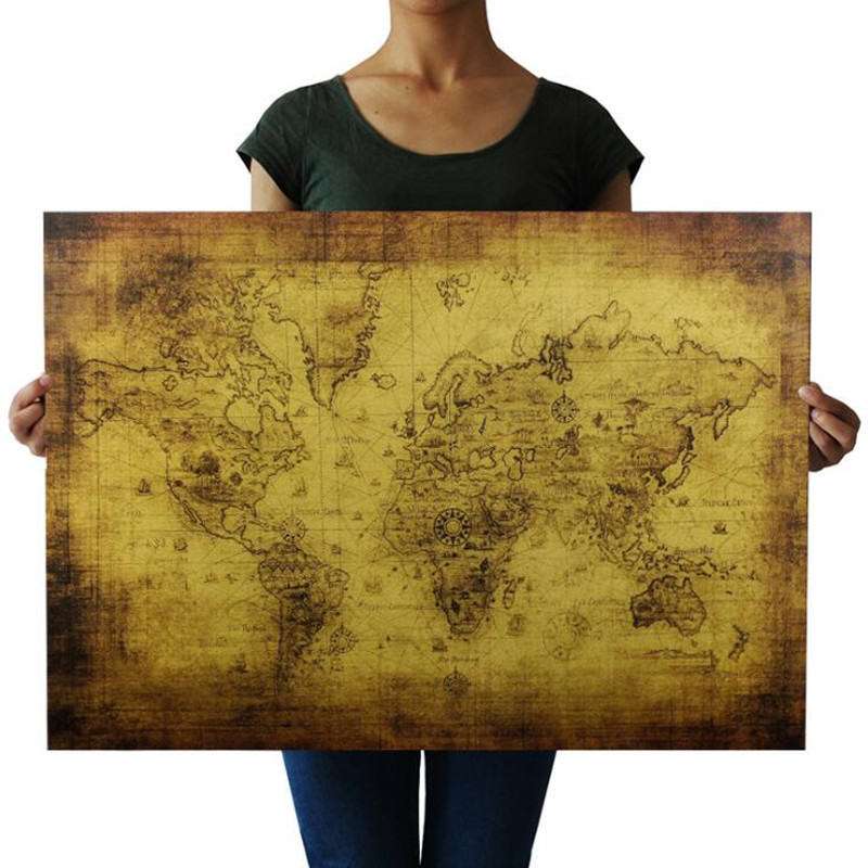 Star Map Poster - Duży 72.5X51.5cm Vintage The Old World