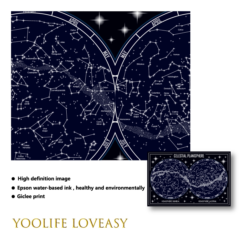 Niebiańska mapa planisphere pl – Star Map Poster recenzja i cena