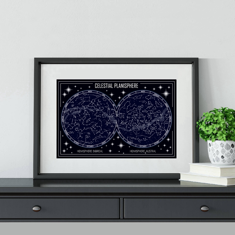 Niebiańska mapa planisphere pl – Star Map Poster recenzja i cena